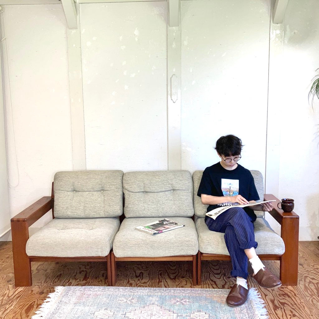 コスガ / KOSUGA 3人掛け セパレート アームソファ チーク材 ジャパン