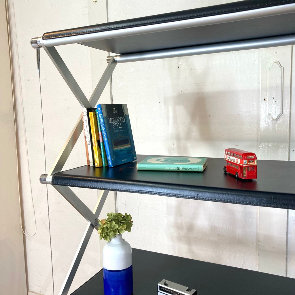 Saporiti Italia / サポリティ イタリア オープンシェルフ 本革 飾り棚