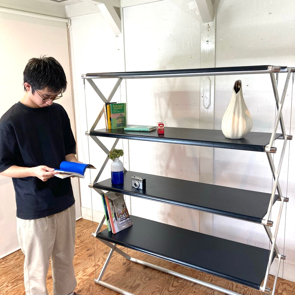 Saporiti Italia / サポリティ イタリア オープンシェルフ 本革 飾り棚