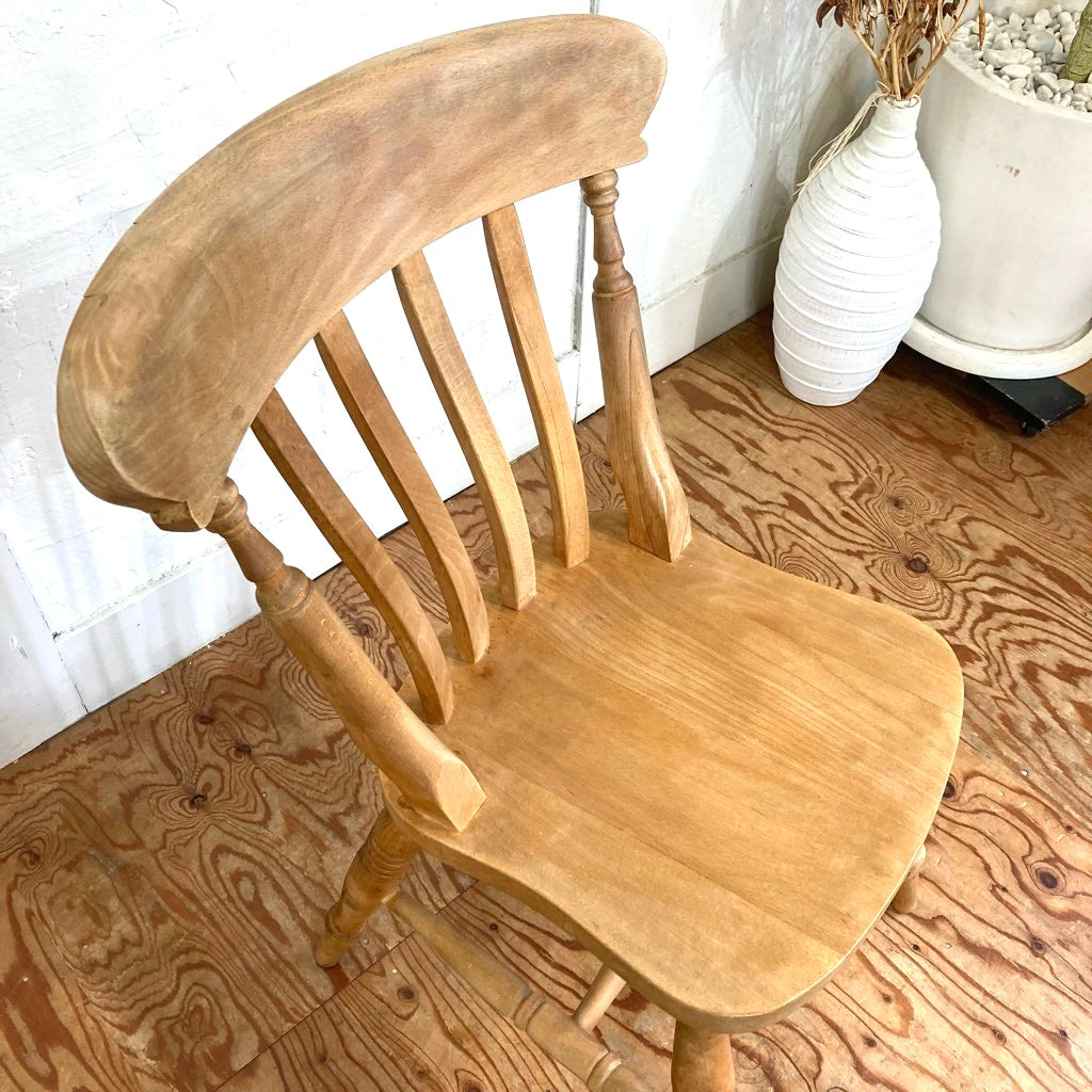 スラットバックチェア ウィンザーチェア ダイニングチェア ビーチ無垢