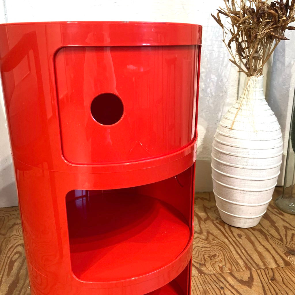 カルテル / Kartell コンポ二ビリ 3段 レッド イタリア製 中古 収納