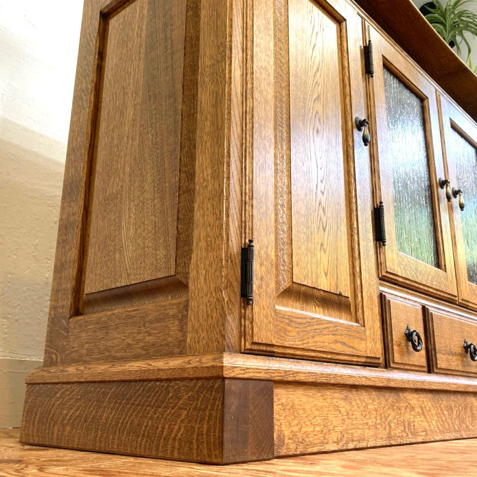 蝦夷民芸 サイドボード ナラ無垢材 国産 北海道 中古 えぞ民芸