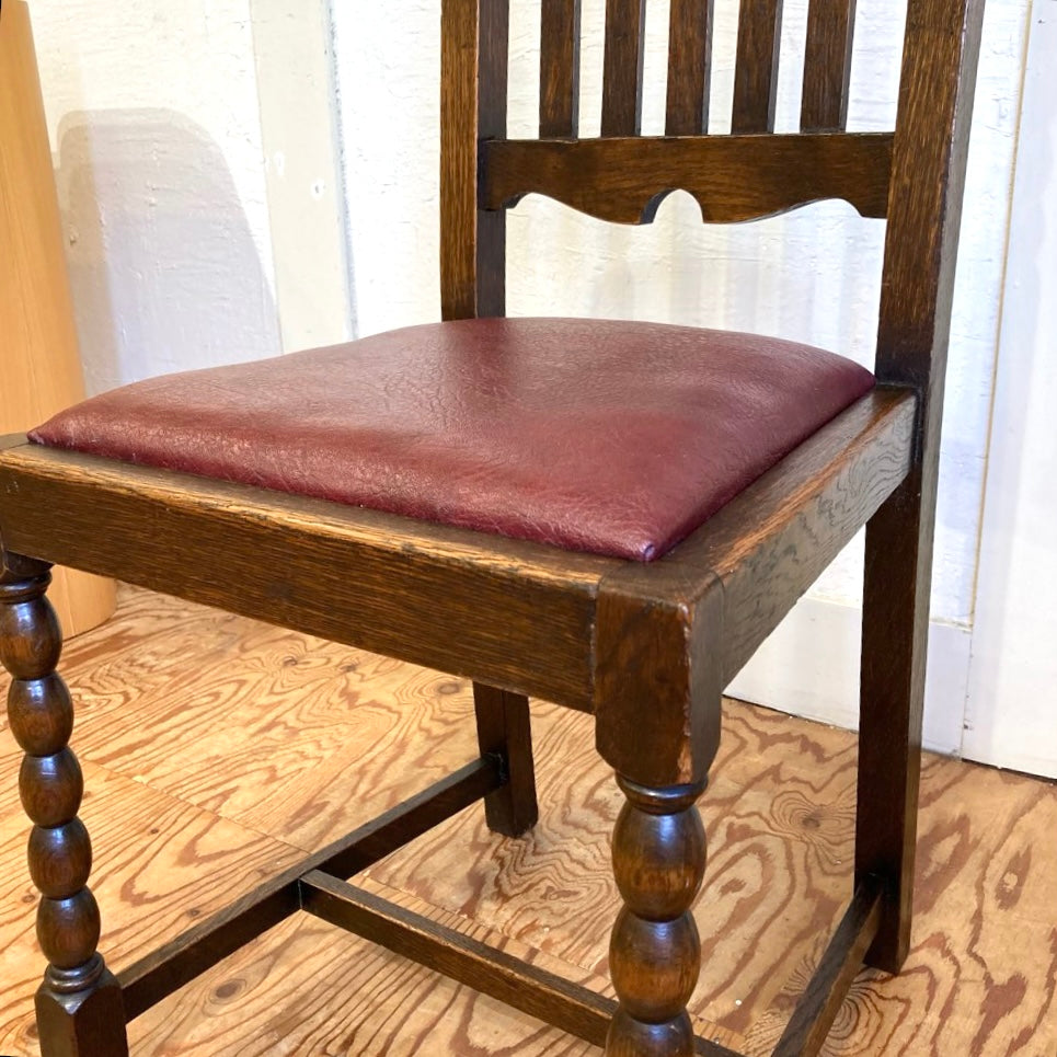 英国 アンティーク ダイニングチェア ボビンターニングレッグ 木