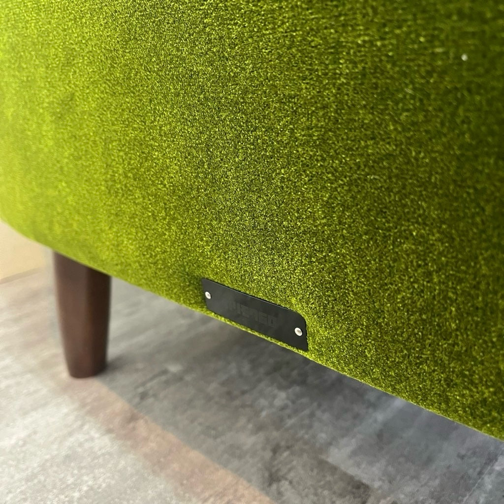 カリモク60 ロビーチェア 3シーター モケットグリーン 中古 国産