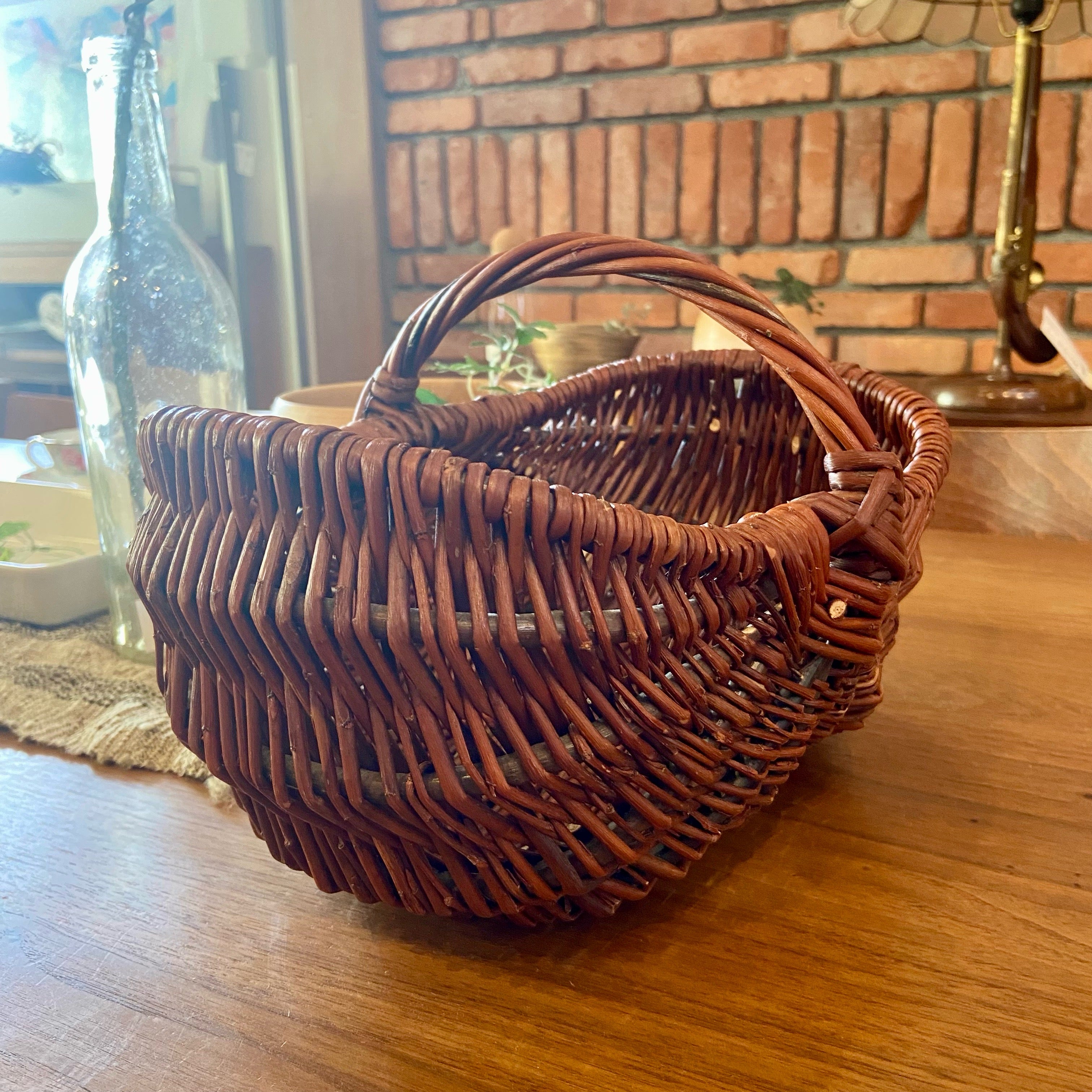 バスケット カゴ フランス ブルターニュ ヴィンテージ フルーツかご