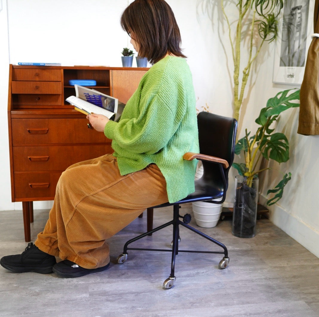 天童木工 / Tendo アームチェア デスクチェア 剣持勇 チーク 中古