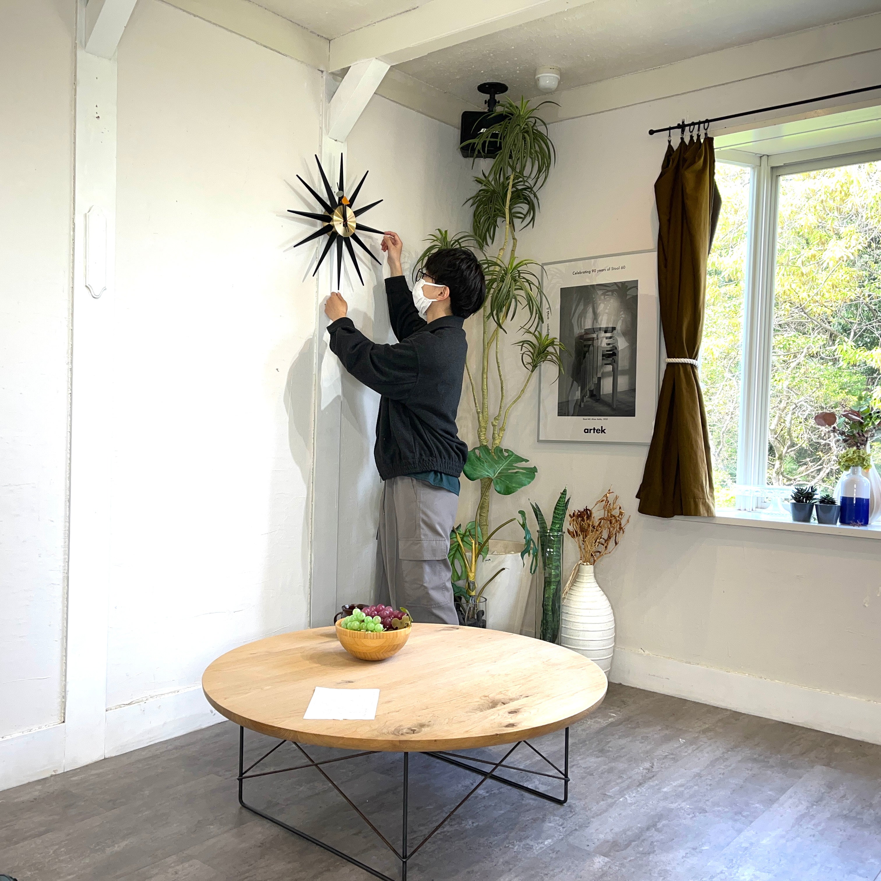 ヴィトラ Vitra サンバースト Sunburst Clock ブラック ジョージ