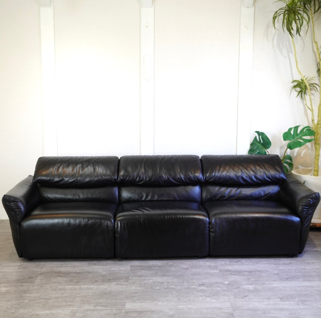 フクラ / HUKLA リストン コンビネーション ソファ 3人掛け 3P 本革