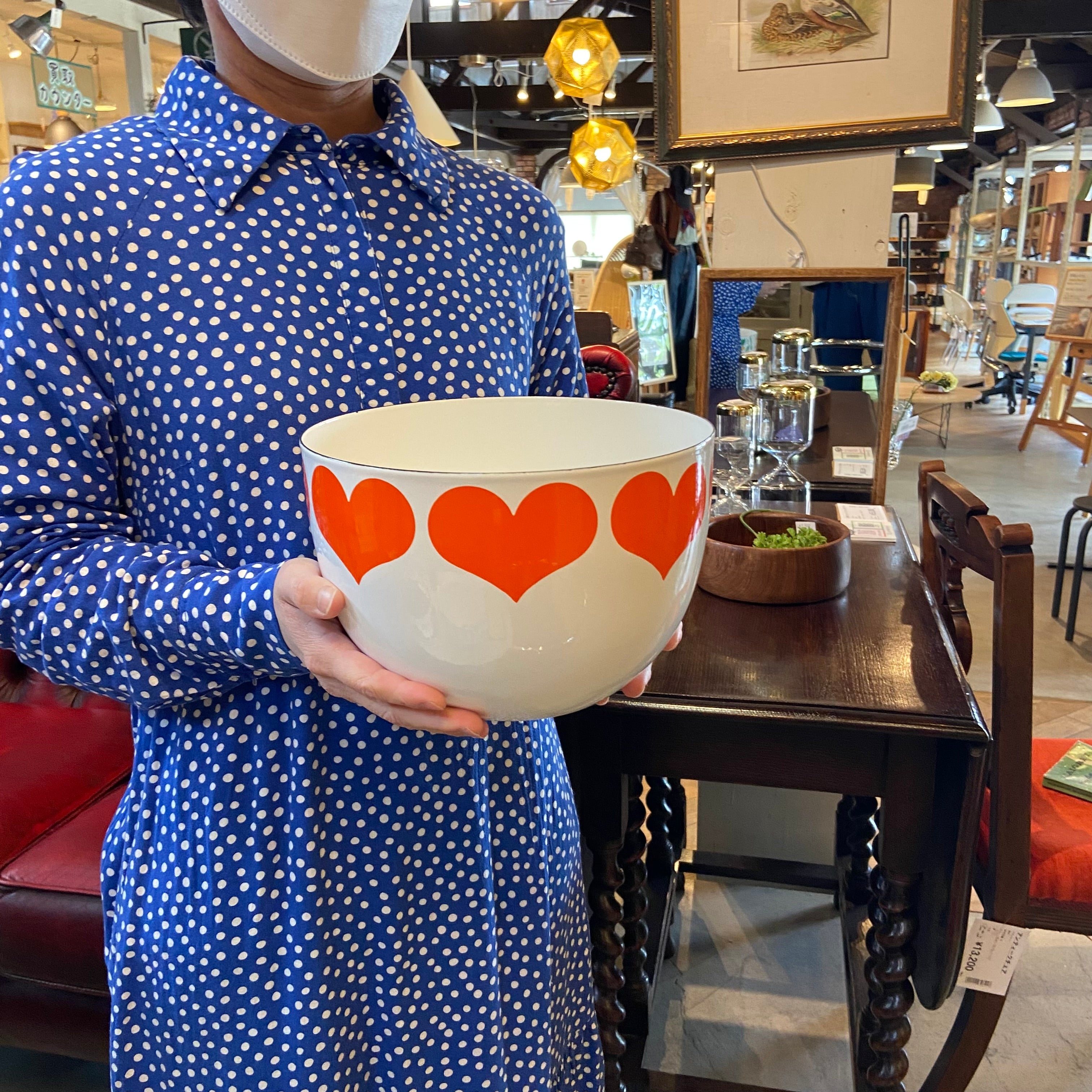 アラビア・フィネル / ARABIA・FINEL ハート柄 ボウル カイ・フランク