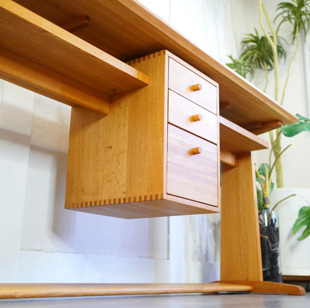 クラッシュゲート / CRASH GATE Didy ツインデスク 150㎝ オーク 中古