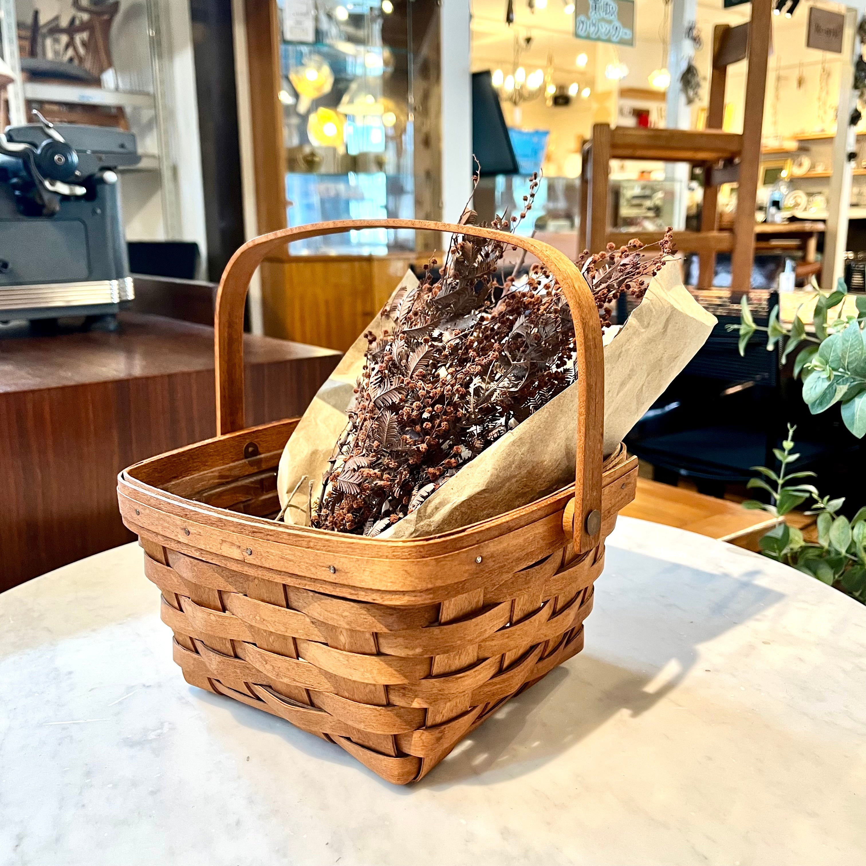 ロンガバーガー/Longaberger バスケット 中 正方形【3a】かご