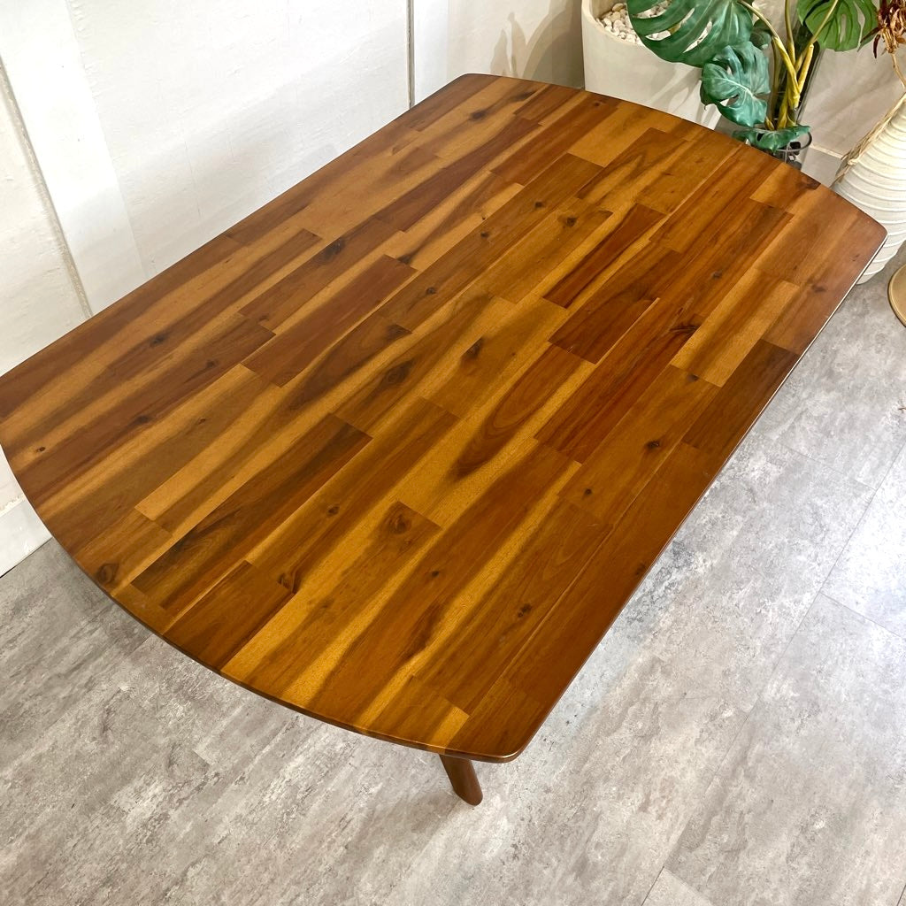 ウニコ/unico スウェラ/SWELLA ダイニングテーブル W1200 アカシア材 中古