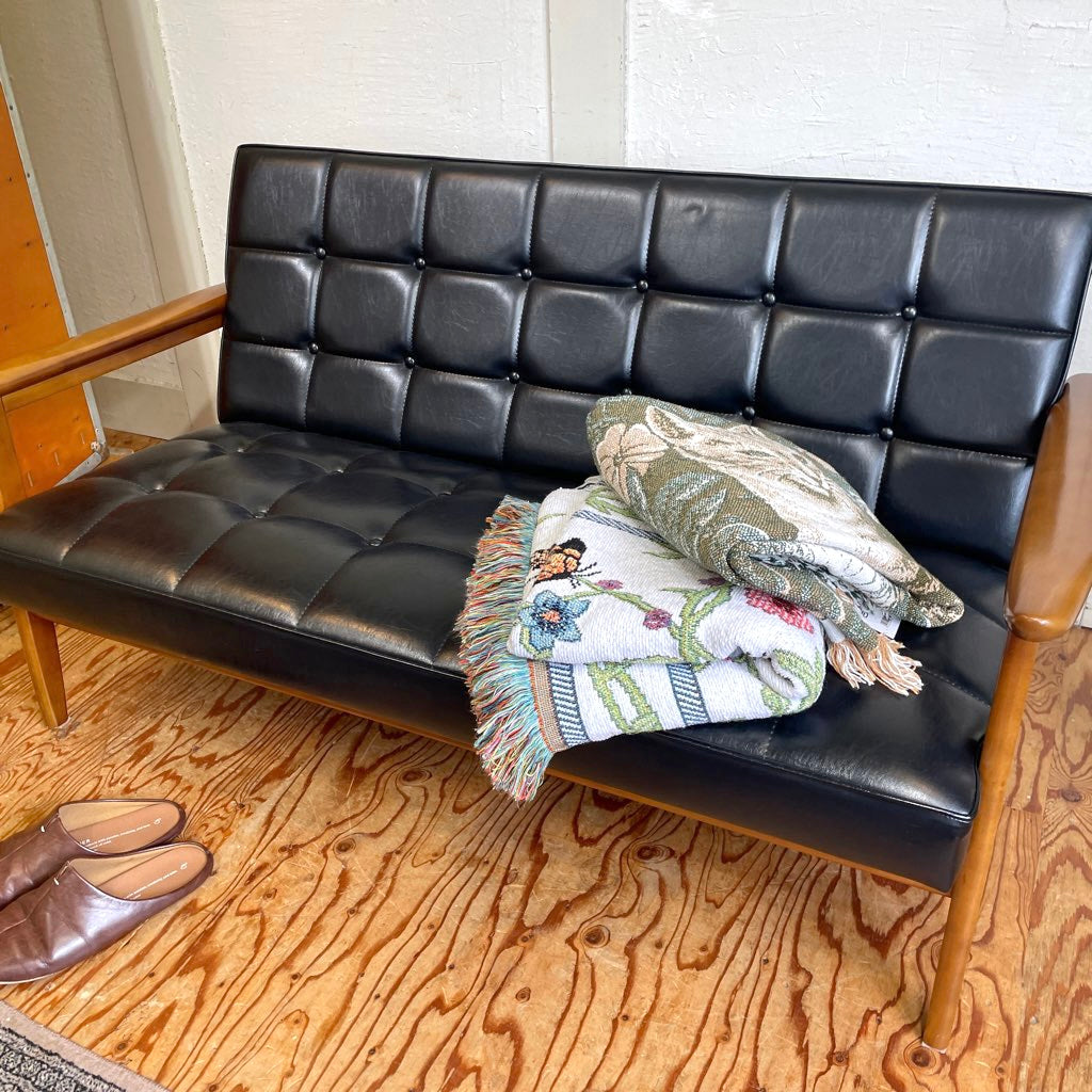 ブランケット 蝶々 花 マルチカバー タペストリー ラグ 中古