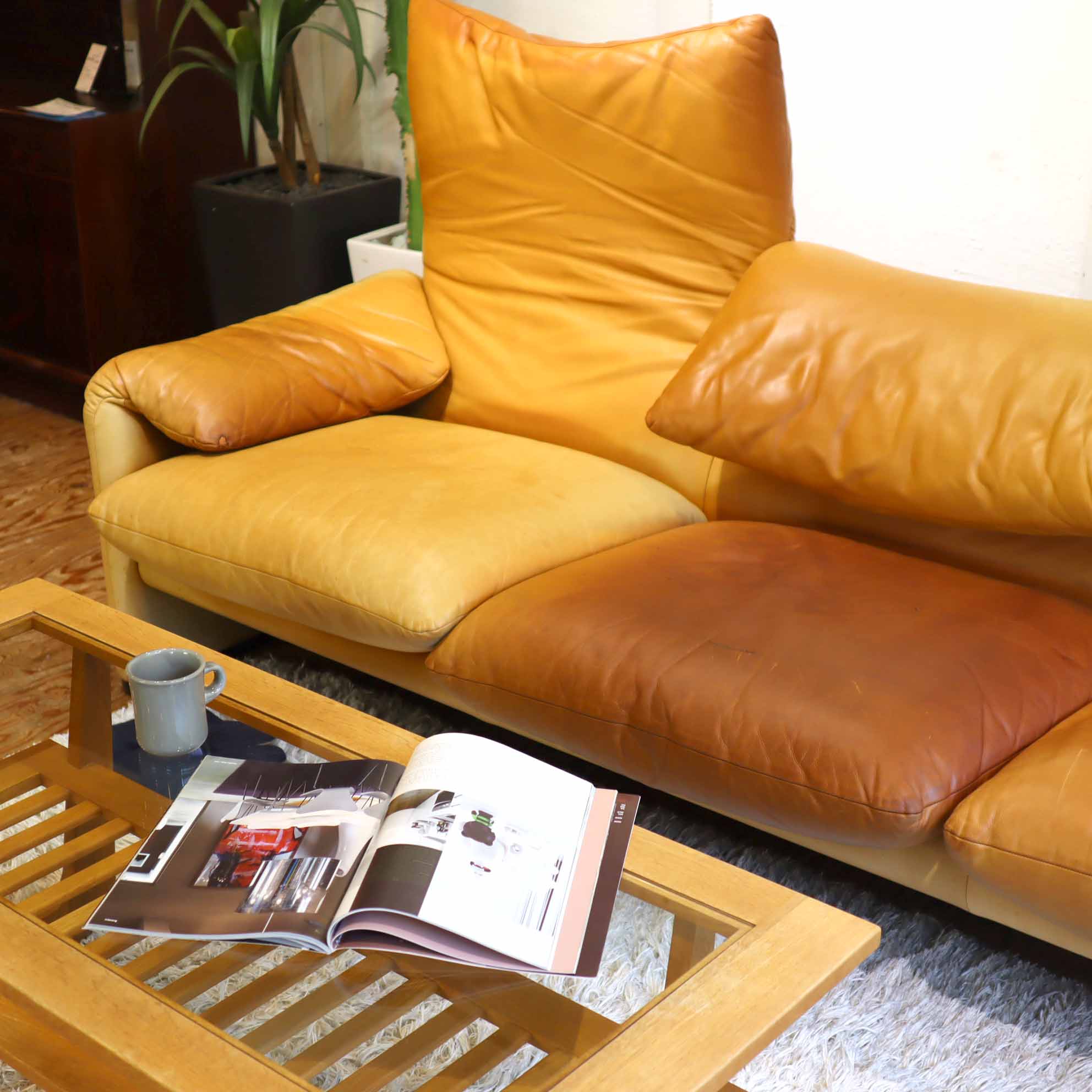 カッシーナ/Cassina マラルンガ/MARALUNGA トリプルソファ 本革 zz