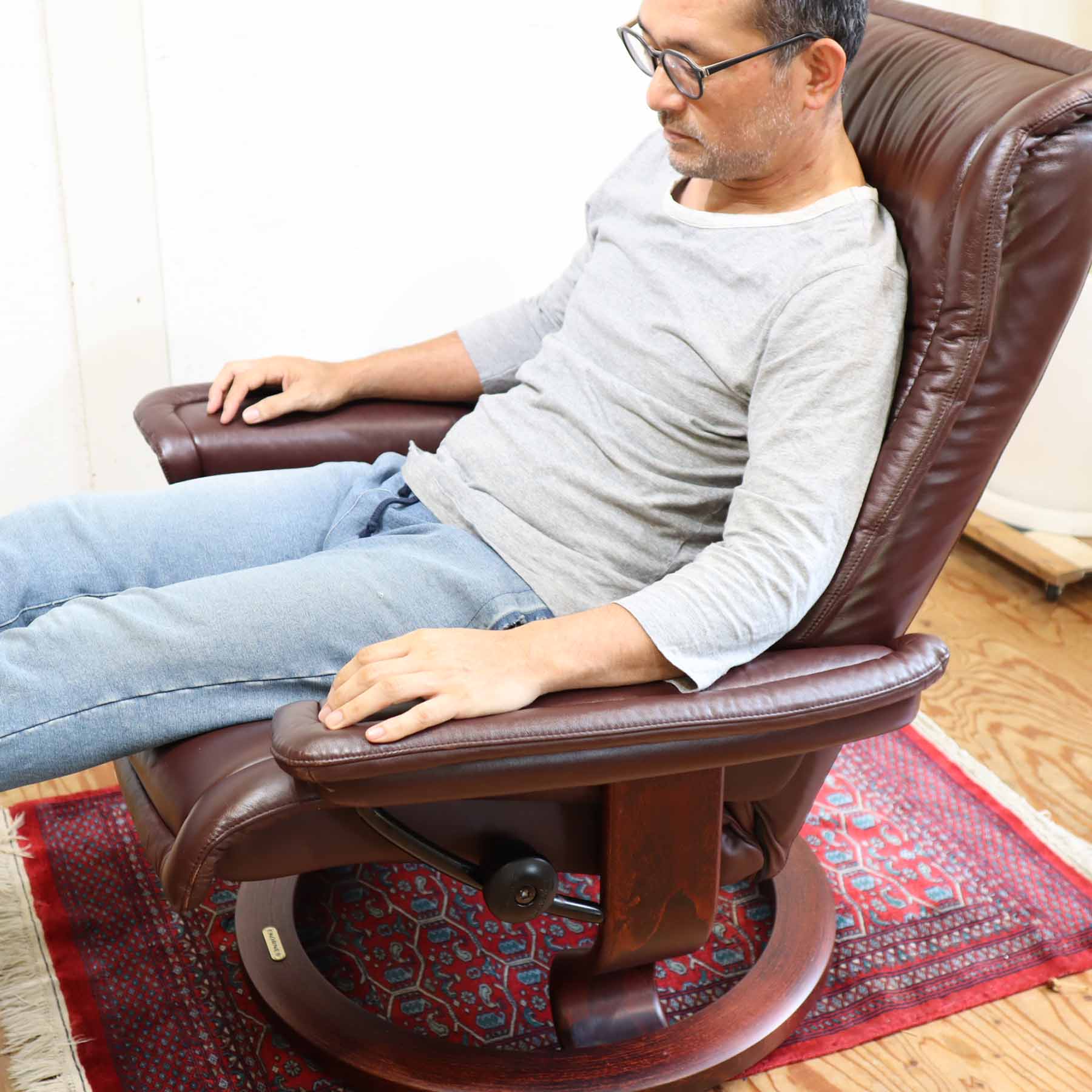 エコーネス/EKORNES ストレスレスチェア オットマン ロイヤル 本革
