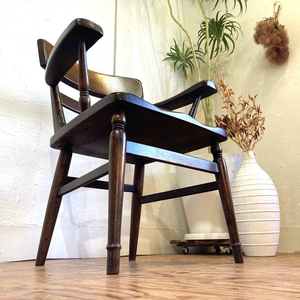 柏木工 ウィルダネスシリーズ アームチェア 飛騨 中古 オーク材 古民家