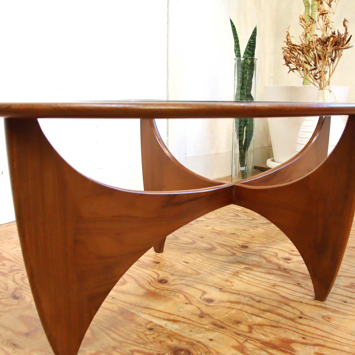 ジープラン / G-PLAN オーバル型 ガラス センターテーブル