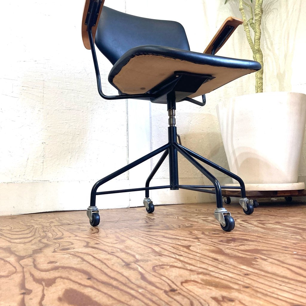 天童木工 / Tendo アームチェア デスクチェア 剣持勇 チーク