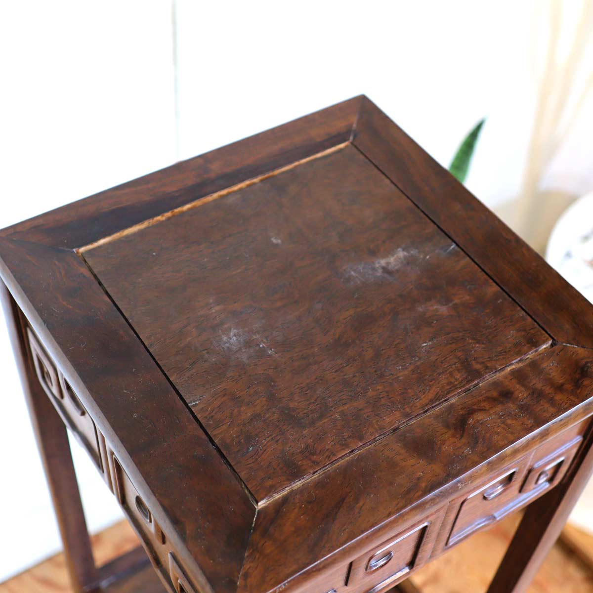 花台 飾り台 フラワースタンド 紫檀 中国 アンティーク レトロ 棚 中古