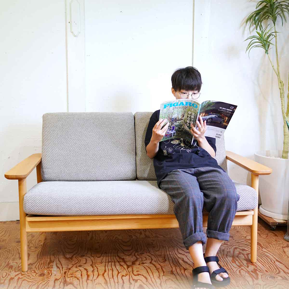 カリモク家具 / karimoku 2人掛け ソファ 2P WD4332S381 中古