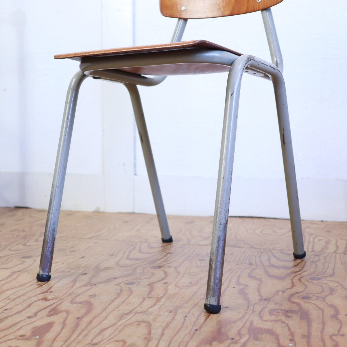 スクールチェア プライウッドチェア 集成材 レトロ 懐かしい 学校椅子