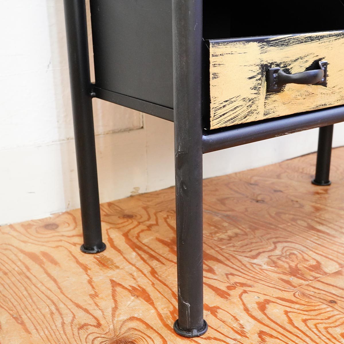 アイアン ドロアー シェルフ インダストリアル カラフル 中古 見える