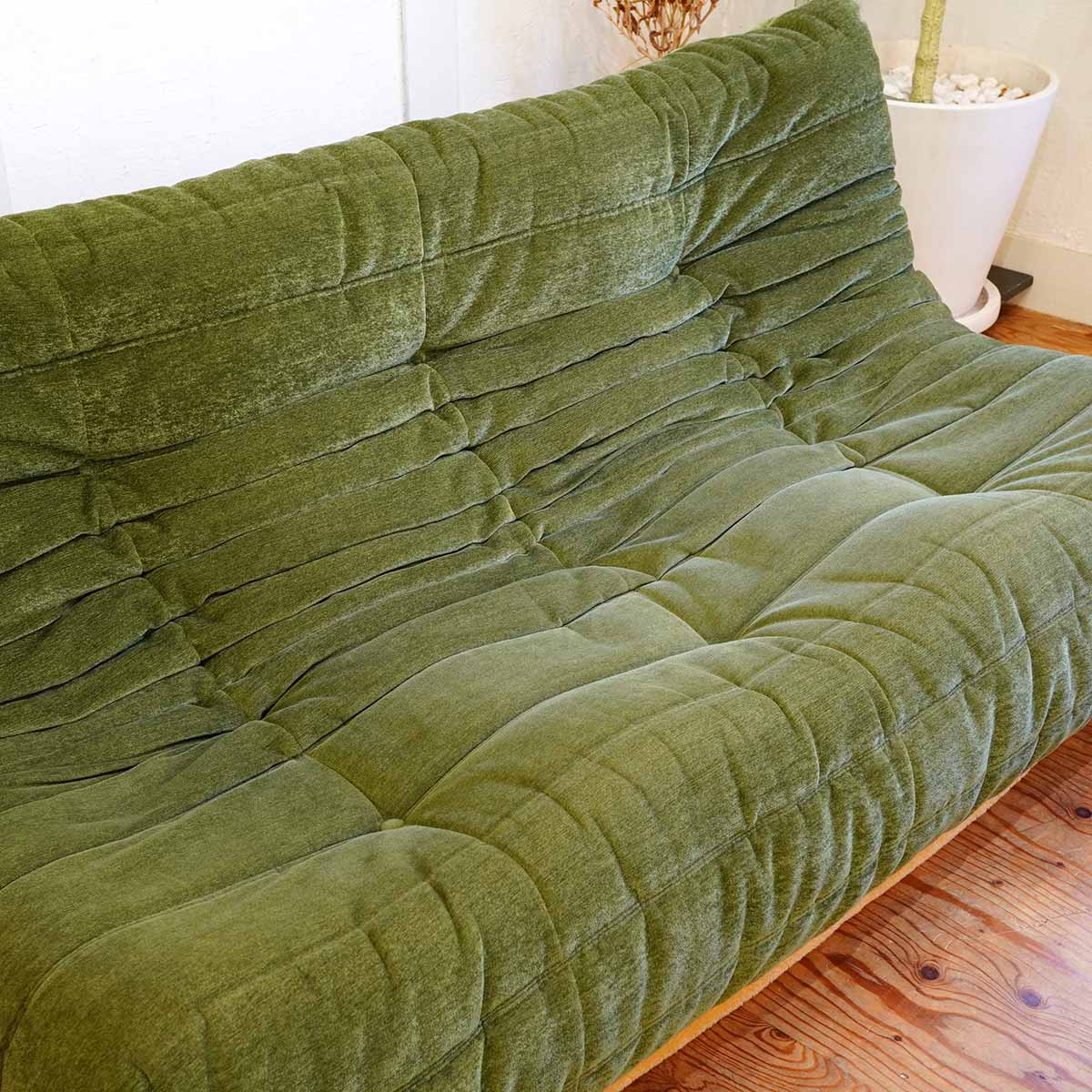 リーン・ロゼ ligne roset トーゴ トリプルソファ 3人掛け グリーン