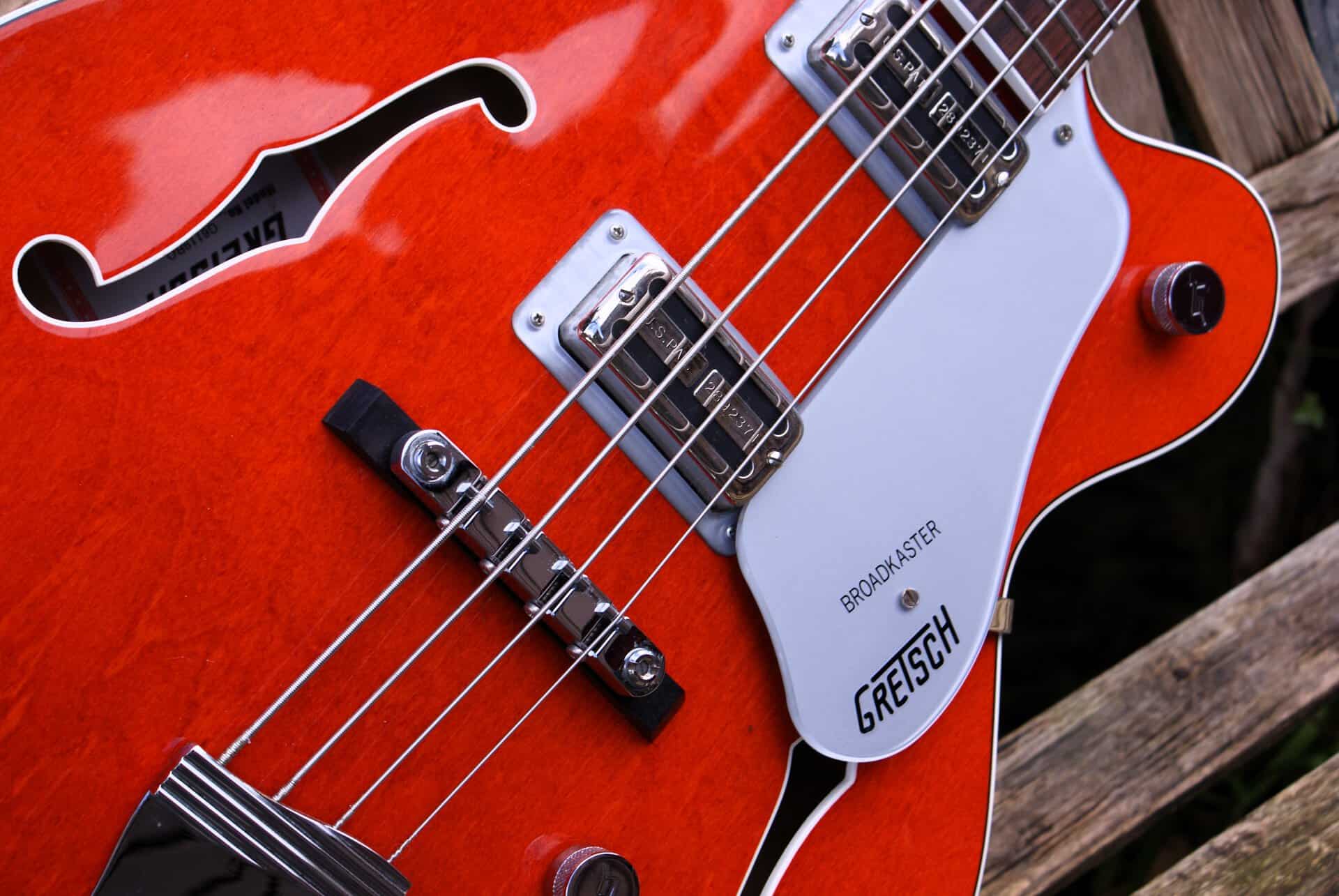 2005 Gretsch Broadkaster Bass G6119B0 Orange Made in Japan