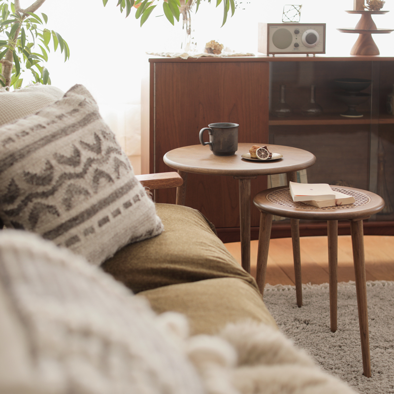 ネストテーブル RattanMix／BR ｜家具・インテリア通販 Re:CENO(リセノ)