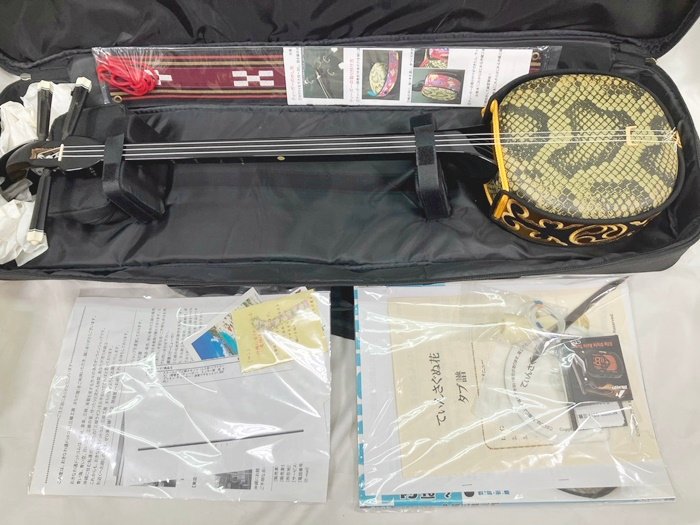 まちだ屋 沖縄三線 スクールオブ三線Aセット 人工革+ソフトケース