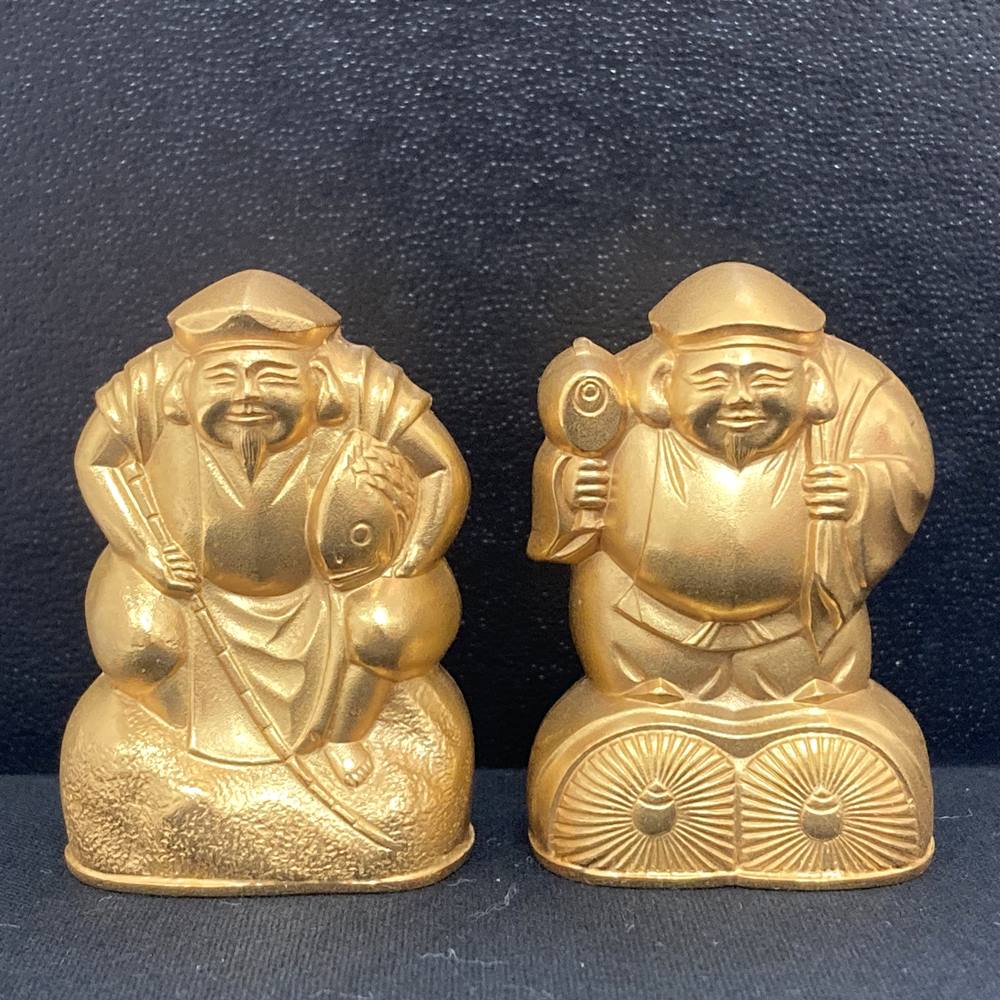 金 ゴールド K24 24金 恵比寿さん 大黒天さん 七福神 置物】お売り頂き