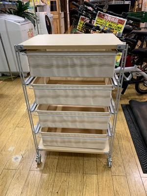 ⭐️美品⭐️無印良品 スチールユニットシェルフ 4段帆布バスケット