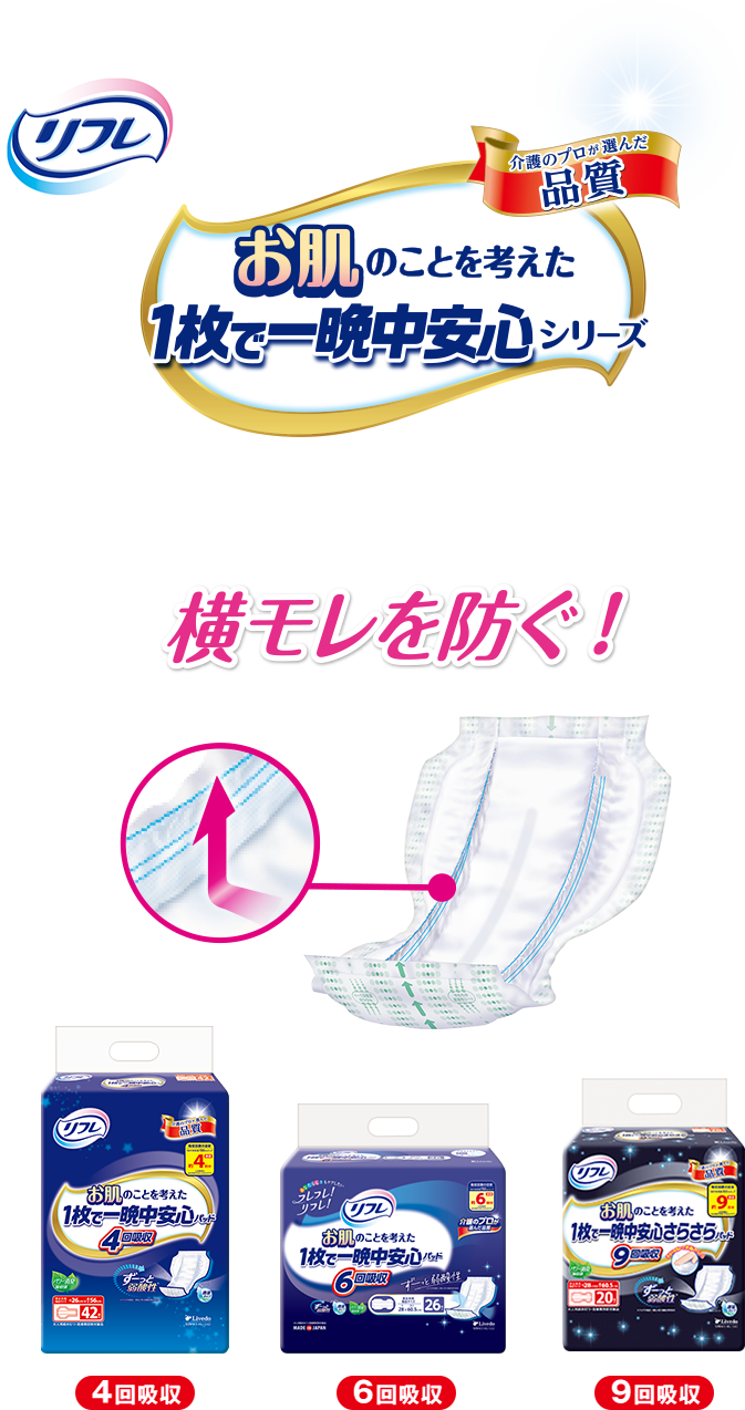 リフレ お肌のことを考えた1枚で一晩中安心パッド｜株式会社リブドゥ