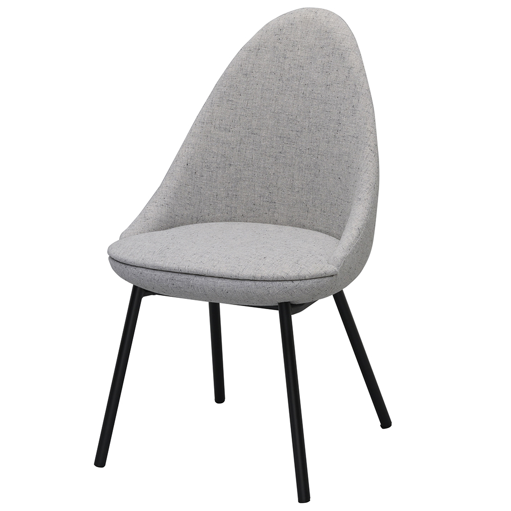 Dチェア ライトグレー ブラック脚 RF21509A-S3 | オフィスプランニング