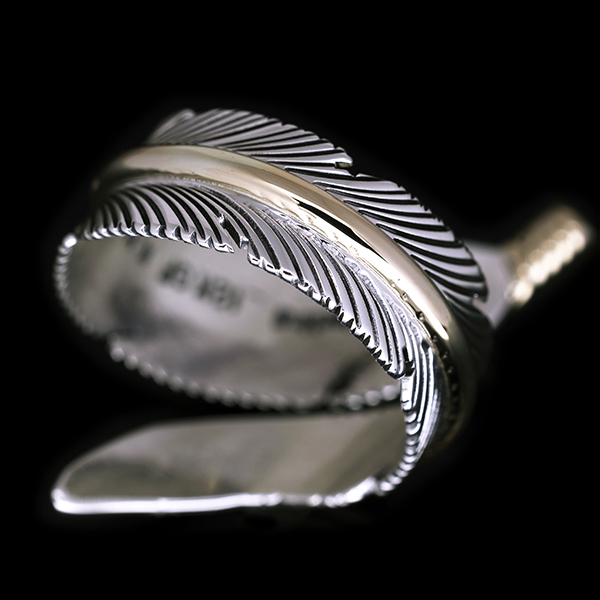 再入荷】ナバホ族 Harvey Mace 12KGF イーグルフェザー リング M