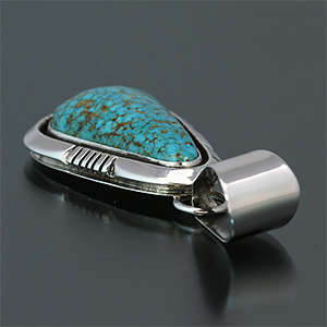 ナバホ族 Lonnie Willie ターコイズマウンテン ペンダント 【送料無料】