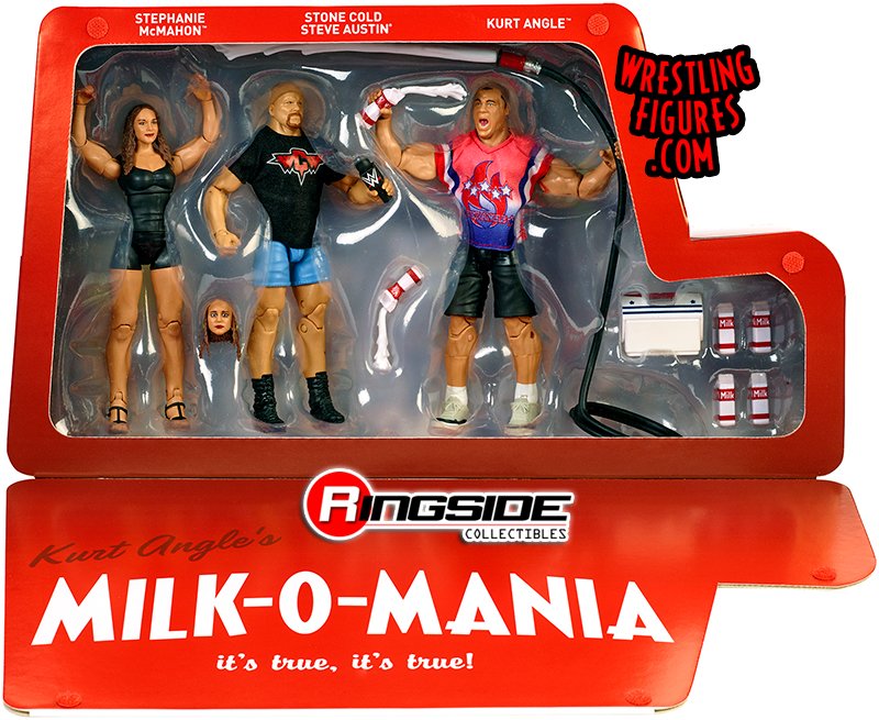 Milk-o-Mania (Kurt Angle, Stephanie McMahon & Stone Cold Steve