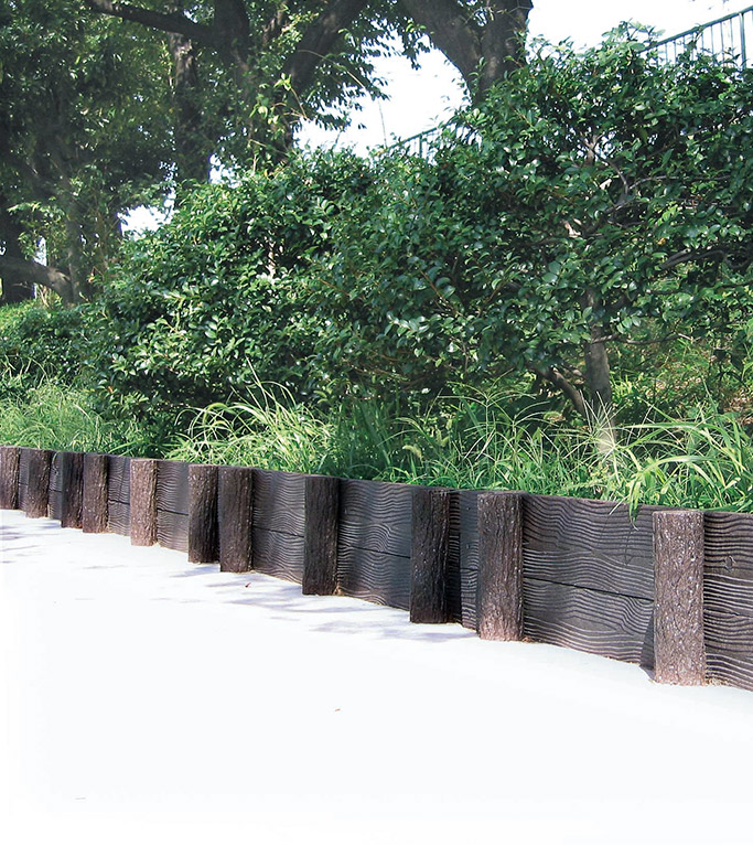 土留め（通常）シリーズ｜擬木「PLAWOOD(プラウッド)」｜リス興業株式会社