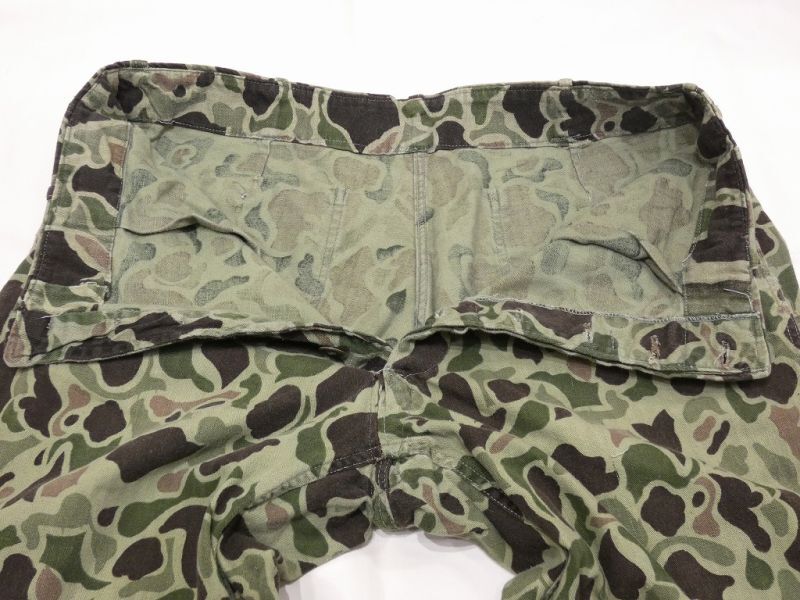 60s ROKMC HBT DUCK HUNTER CAMO UTILITY TROUSERS PANTS - RICUR