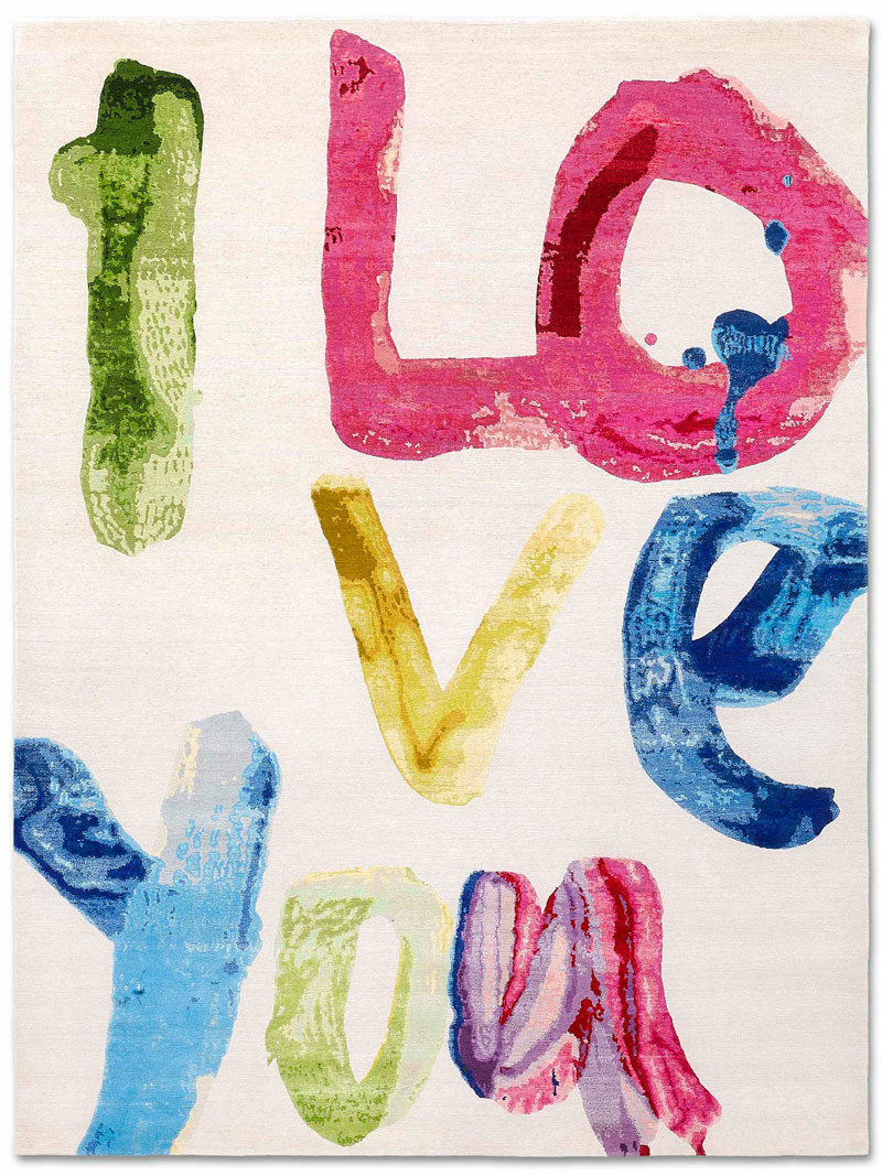 LoveMessage Handwriting I love You Original on White - RUG STAR