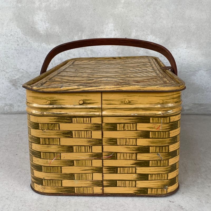VINTAGE ANTIQUE TIN BASKET ヴィンテージ バスケット アメリカ
