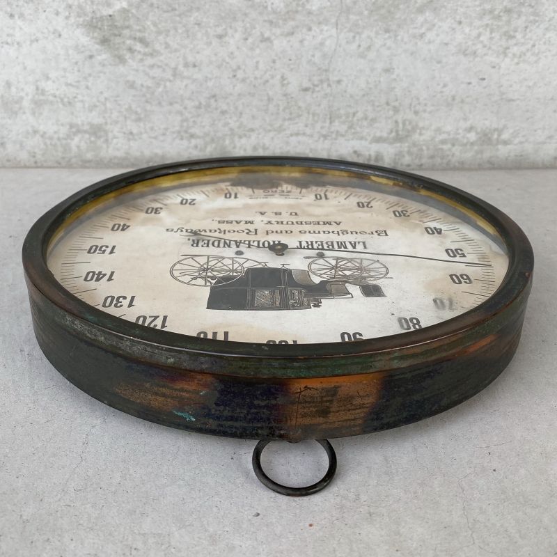 VINTAGE ANTIQUE AMESBURY THERMOMETER CO. JAPANNED ヴィンテージ