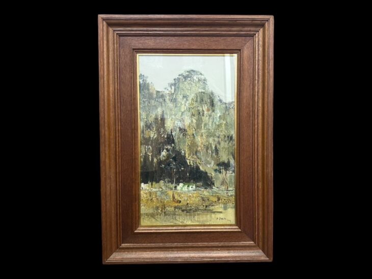 浮田克躬 油彩 風景画 ｜骨董品買取 緑和堂