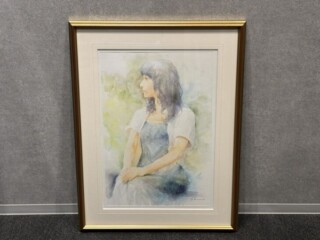 東郷青児 水彩 『女性像』 ｜骨董品買取 緑和堂
