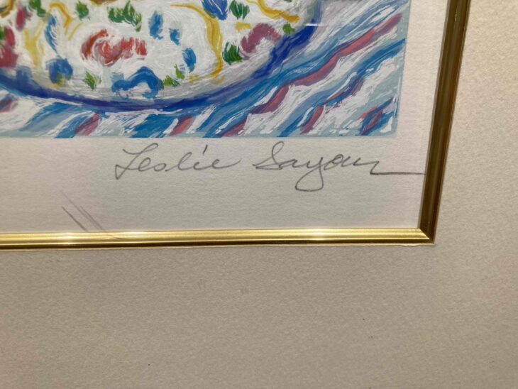 レスリー・セイヤー 作『ブルースからの贈り物』シルクスクリーン