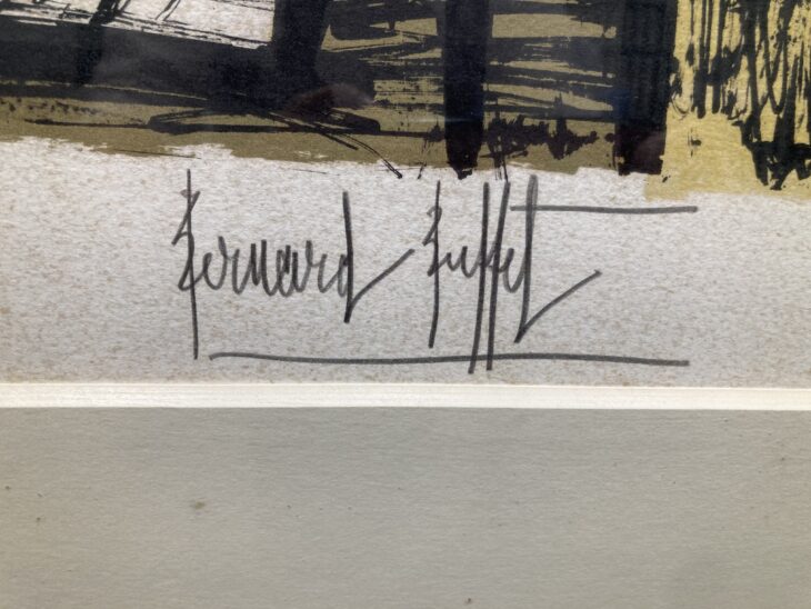 ベルナール・ビュッフェ 作 『薔薇の花束 リトグラフ』 ｜骨董品買取