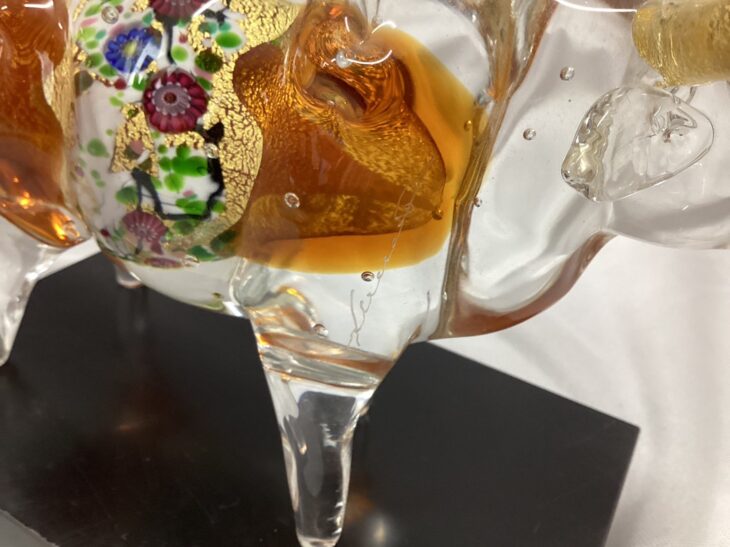 黒木国昭 作 干支 銘 金彩象嵌 光琳『丑』 ｜骨董品買取 緑和堂