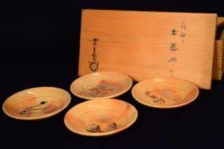 武腰 潤 『色絵 川蝉文 盛器』 買取価格相場｜骨董品買取 緑和堂