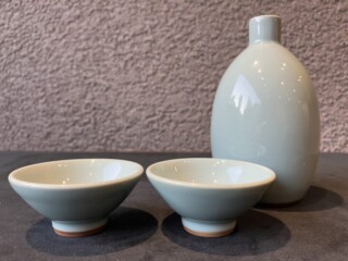 三代 諏訪蘇山 『青瓷 酒器』 ｜骨董品買取 緑和堂