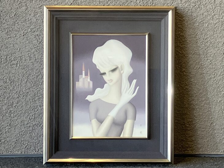 東郷青児 『白い手袋』 買取価格相場｜骨董品買取 緑和堂